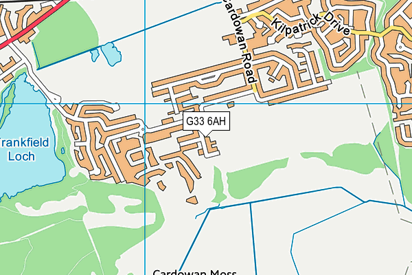 G33 6AH map - OS VectorMap District (Ordnance Survey)