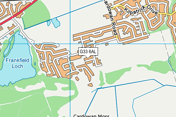 G33 6AL map - OS VectorMap District (Ordnance Survey)