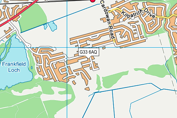 G33 6AQ map - OS VectorMap District (Ordnance Survey)