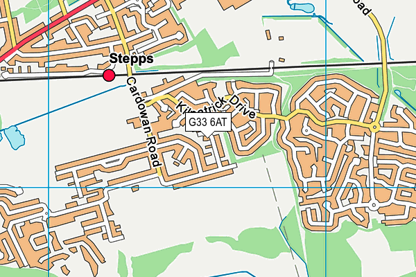 G33 6AT map - OS VectorMap District (Ordnance Survey)