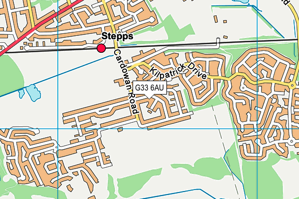 G33 6AU map - OS VectorMap District (Ordnance Survey)