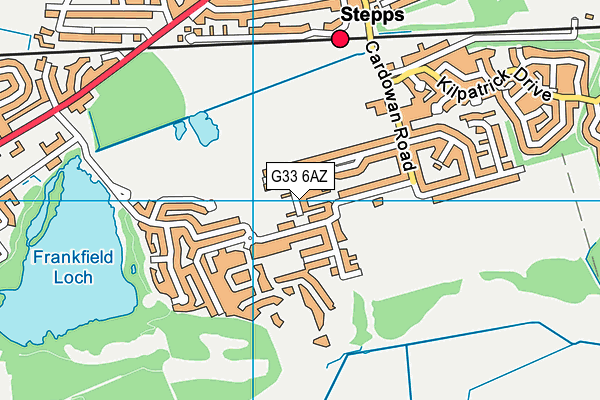 G33 6AZ map - OS VectorMap District (Ordnance Survey)
