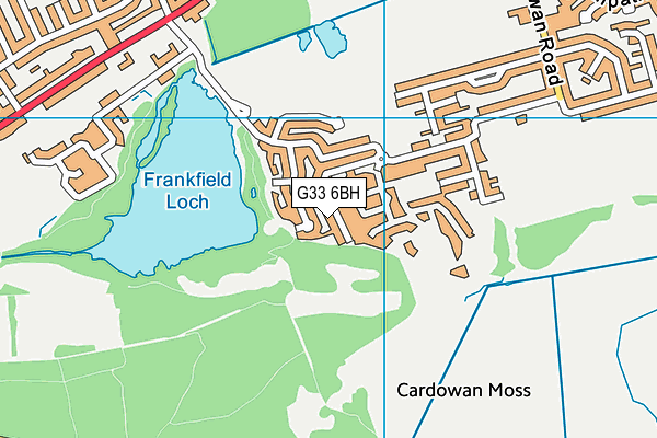 G33 6BH map - OS VectorMap District (Ordnance Survey)