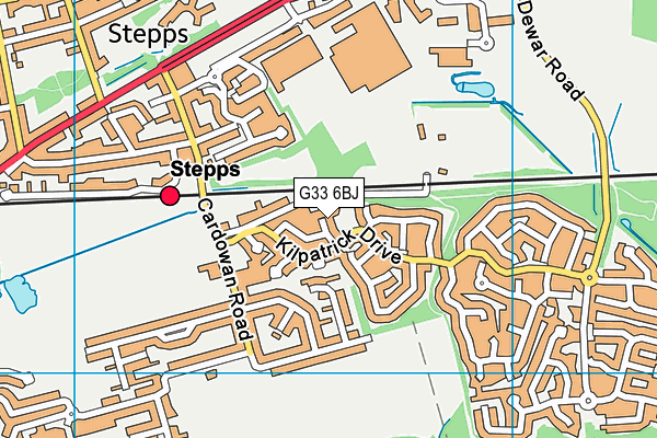 G33 6BJ map - OS VectorMap District (Ordnance Survey)