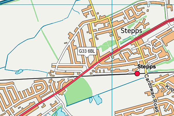 G33 6BL map - OS VectorMap District (Ordnance Survey)