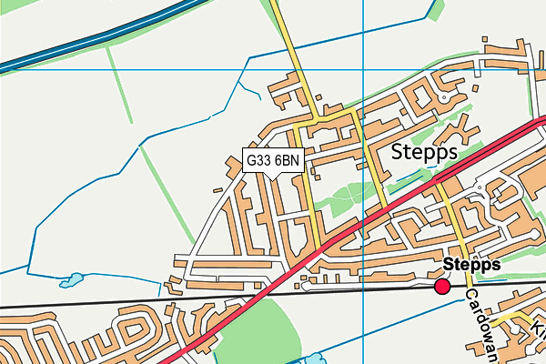 G33 6BN map - OS VectorMap District (Ordnance Survey)