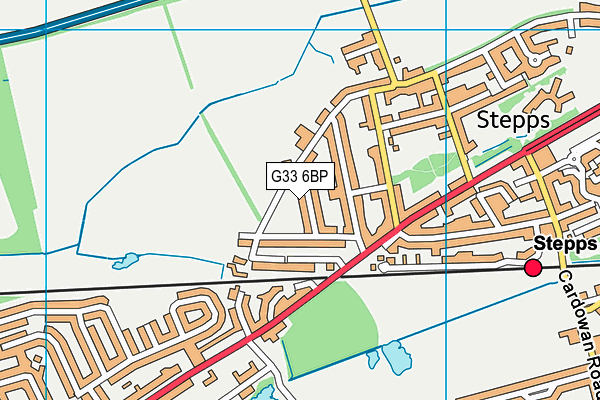 G33 6BP map - OS VectorMap District (Ordnance Survey)