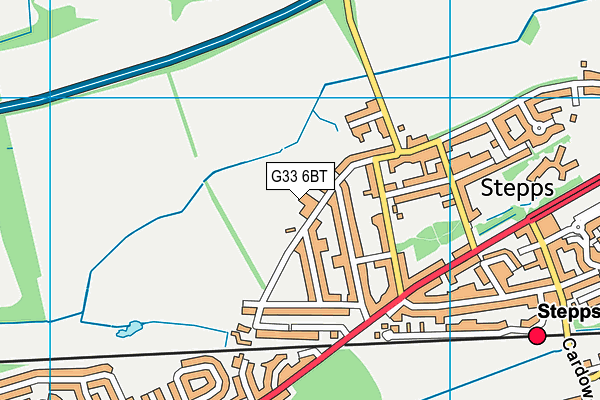 G33 6BT map - OS VectorMap District (Ordnance Survey)