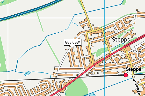 G33 6BW map - OS VectorMap District (Ordnance Survey)