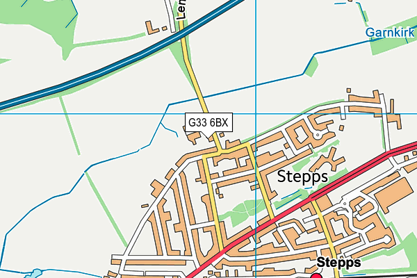 G33 6BX map - OS VectorMap District (Ordnance Survey)