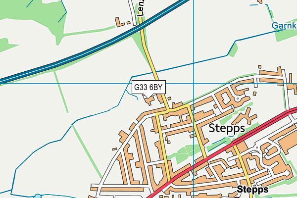G33 6BY map - OS VectorMap District (Ordnance Survey)