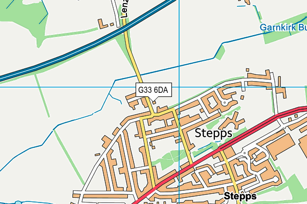 G33 6DA map - OS VectorMap District (Ordnance Survey)