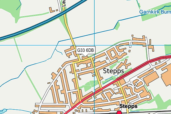 G33 6DB map - OS VectorMap District (Ordnance Survey)