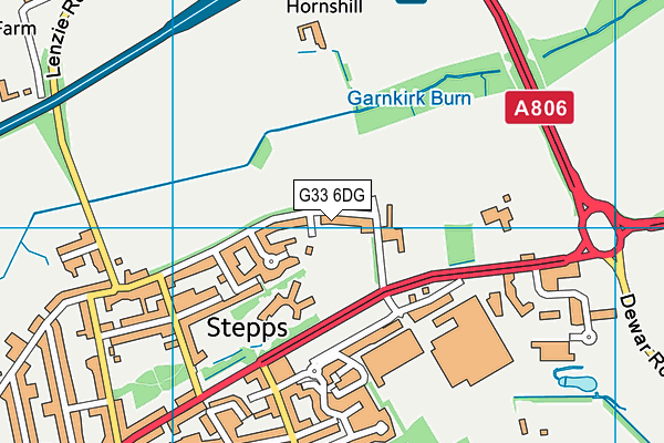 G33 6DG map - OS VectorMap District (Ordnance Survey)