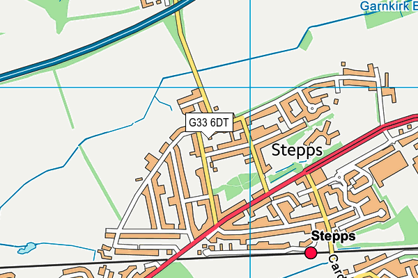 G33 6DT map - OS VectorMap District (Ordnance Survey)