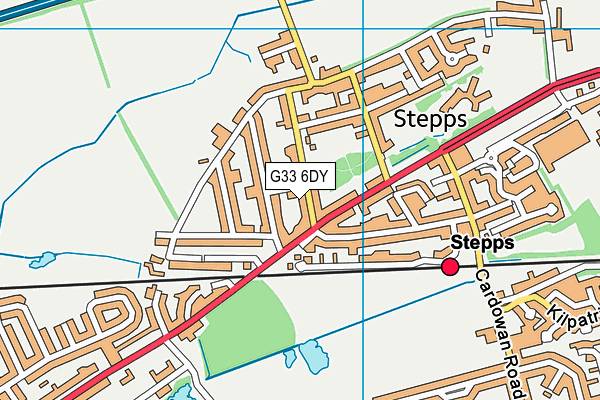 G33 6DY map - OS VectorMap District (Ordnance Survey)