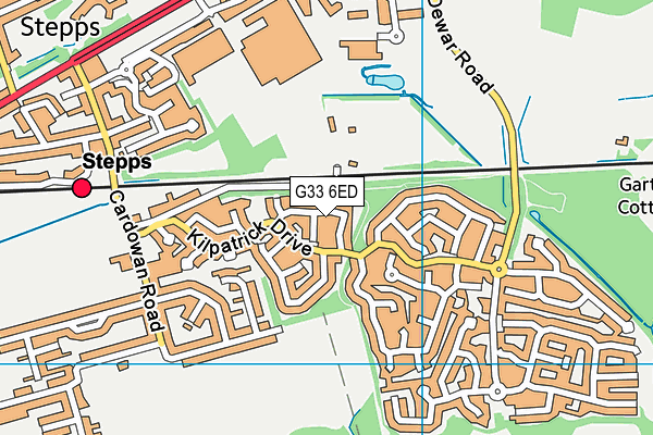 G33 6ED map - OS VectorMap District (Ordnance Survey)