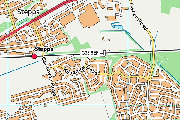 G33 6EF map - OS VectorMap District (Ordnance Survey)