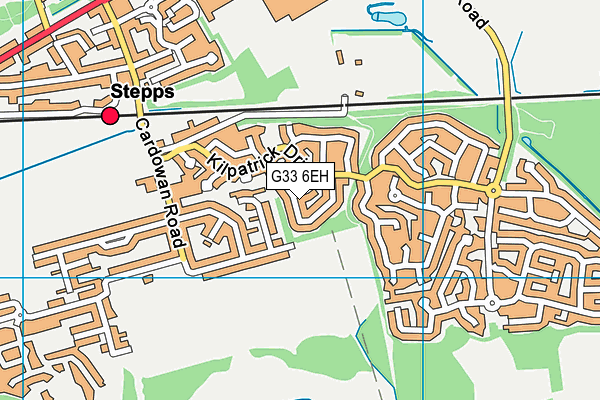 G33 6EH map - OS VectorMap District (Ordnance Survey)