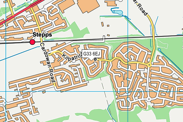 G33 6EJ map - OS VectorMap District (Ordnance Survey)