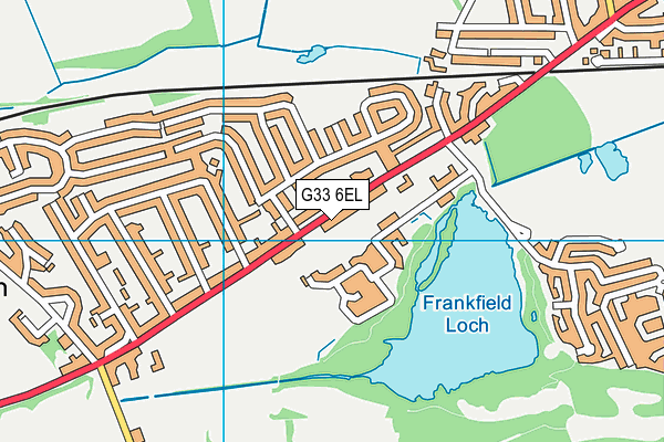 G33 6EL map - OS VectorMap District (Ordnance Survey)