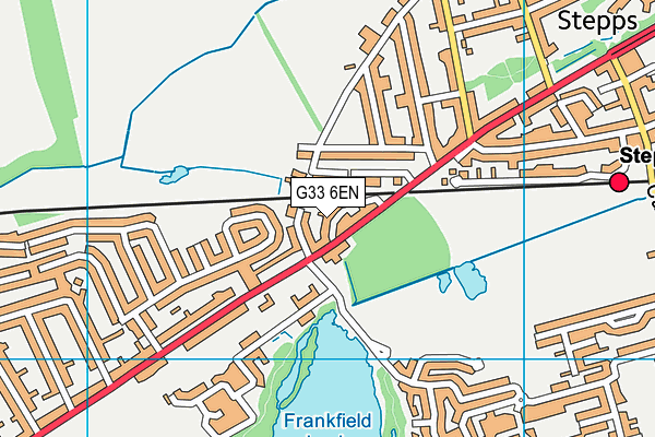G33 6EN map - OS VectorMap District (Ordnance Survey)