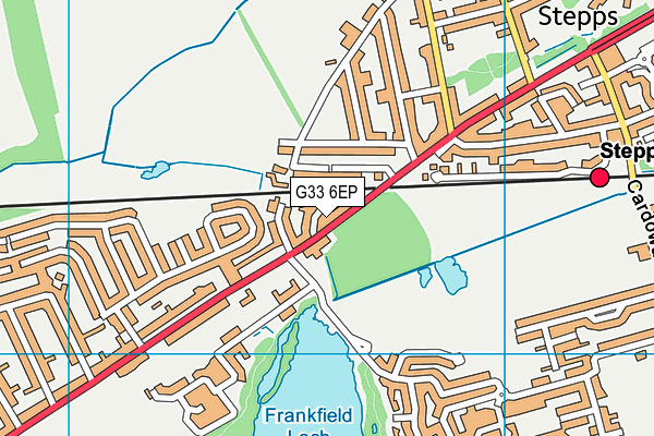 G33 6EP map - OS VectorMap District (Ordnance Survey)