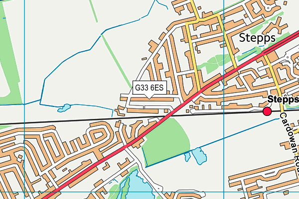 G33 6ES map - OS VectorMap District (Ordnance Survey)