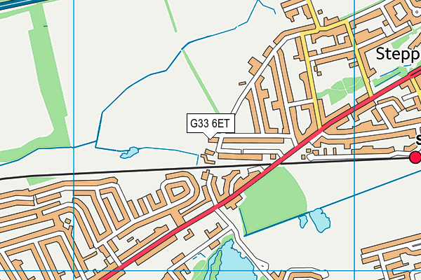 G33 6ET map - OS VectorMap District (Ordnance Survey)