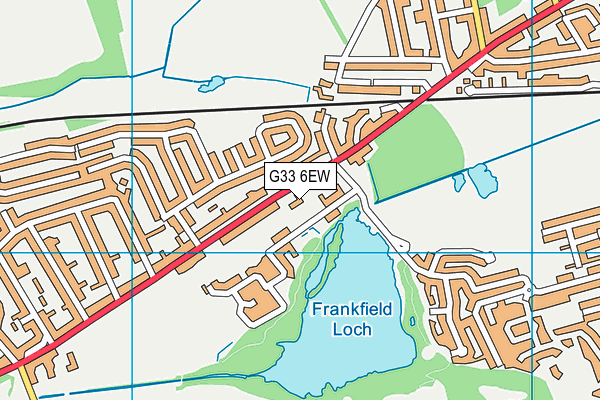 G33 6EW map - OS VectorMap District (Ordnance Survey)