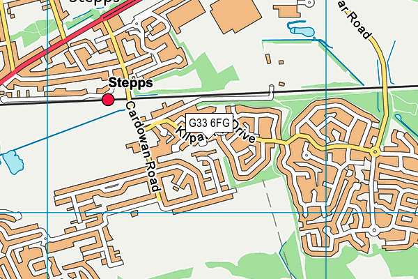 G33 6FG map - OS VectorMap District (Ordnance Survey)