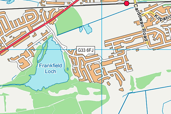 G33 6FJ map - OS VectorMap District (Ordnance Survey)
