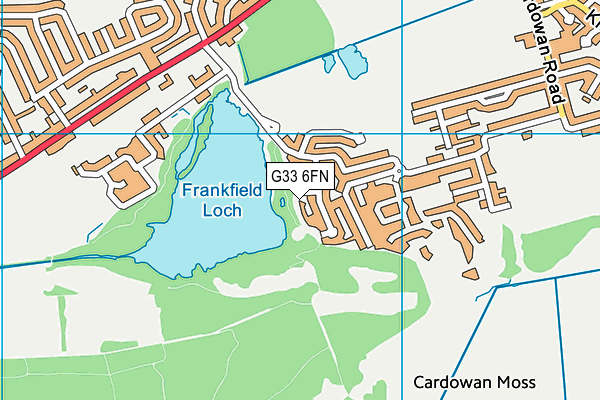 G33 6FN map - OS VectorMap District (Ordnance Survey)