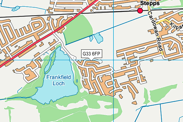 G33 6FP map - OS VectorMap District (Ordnance Survey)