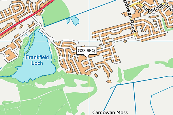 G33 6FQ map - OS VectorMap District (Ordnance Survey)