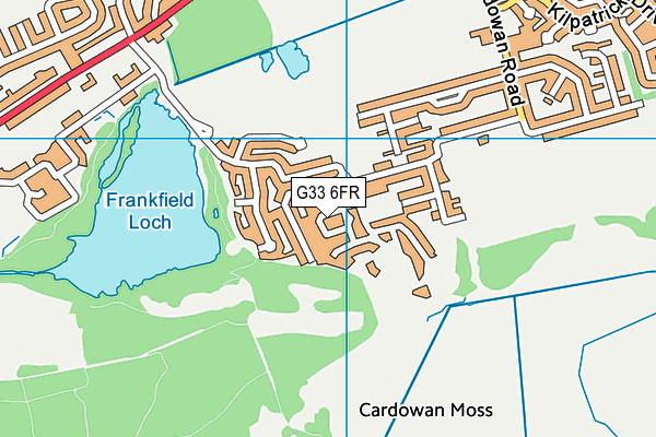 G33 6FR map - OS VectorMap District (Ordnance Survey)