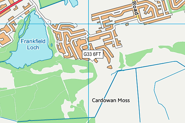 G33 6FT map - OS VectorMap District (Ordnance Survey)