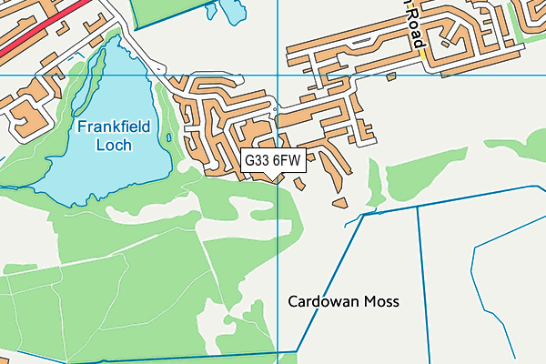 G33 6FW map - OS VectorMap District (Ordnance Survey)