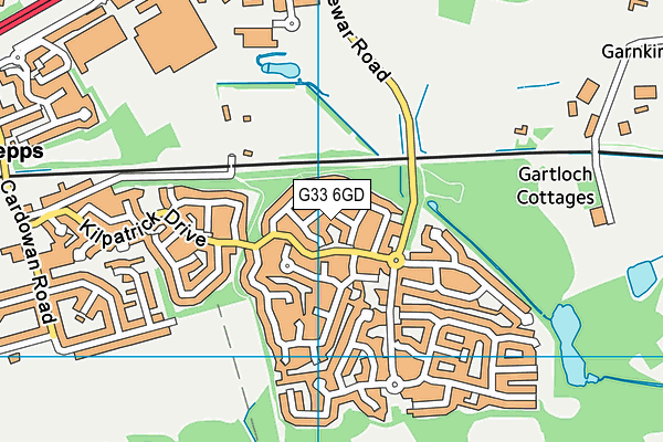 G33 6GD map - OS VectorMap District (Ordnance Survey)