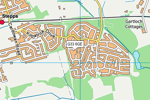 G33 6GE map - OS VectorMap District (Ordnance Survey)
