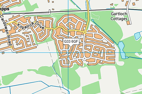 G33 6GF map - OS VectorMap District (Ordnance Survey)