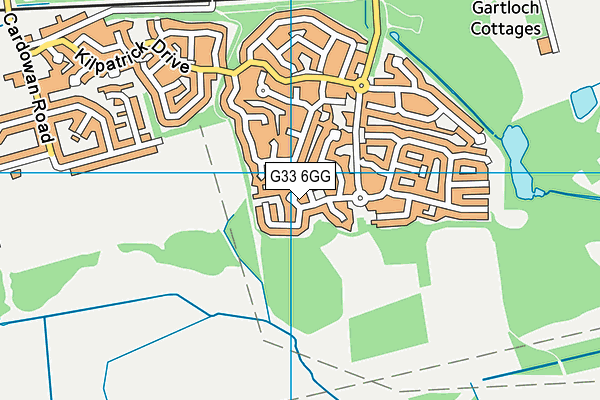 G33 6GG map - OS VectorMap District (Ordnance Survey)