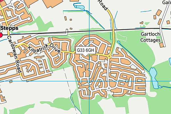G33 6GH map - OS VectorMap District (Ordnance Survey)