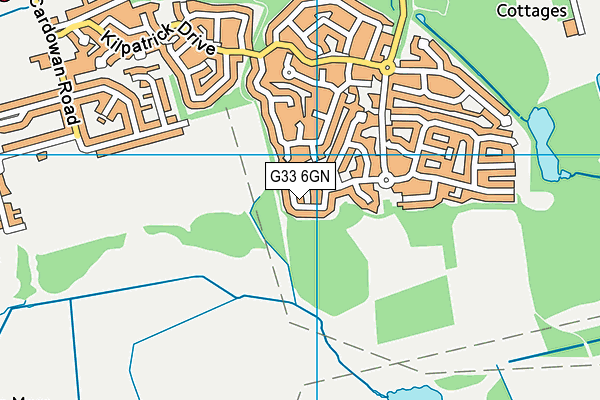 G33 6GN map - OS VectorMap District (Ordnance Survey)