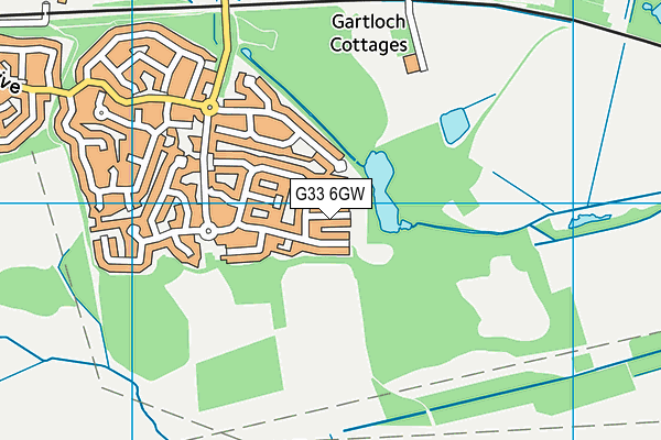 G33 6GW map - OS VectorMap District (Ordnance Survey)