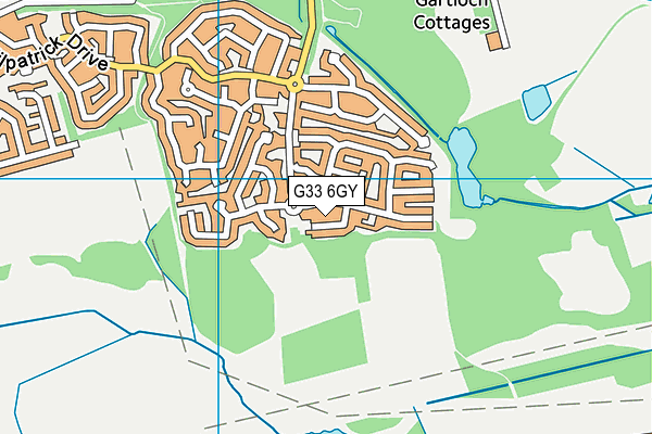 G33 6GY map - OS VectorMap District (Ordnance Survey)