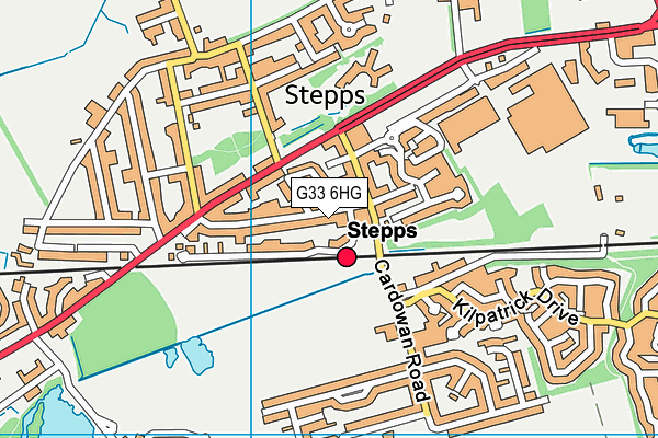 G33 6HG map - OS VectorMap District (Ordnance Survey)