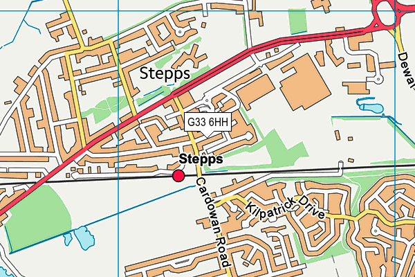 G33 6HH map - OS VectorMap District (Ordnance Survey)