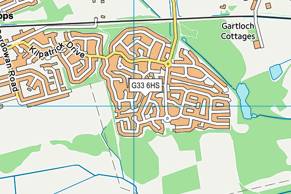 G33 6HS map - OS VectorMap District (Ordnance Survey)