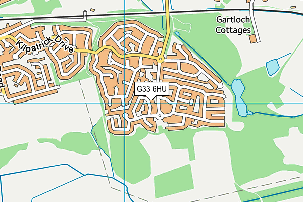 G33 6HU map - OS VectorMap District (Ordnance Survey)